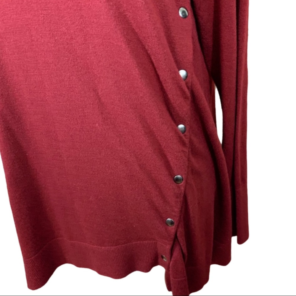 Halogen Burgundy Wool/Cashmere Sweater Tunic - Picture 3 of 9